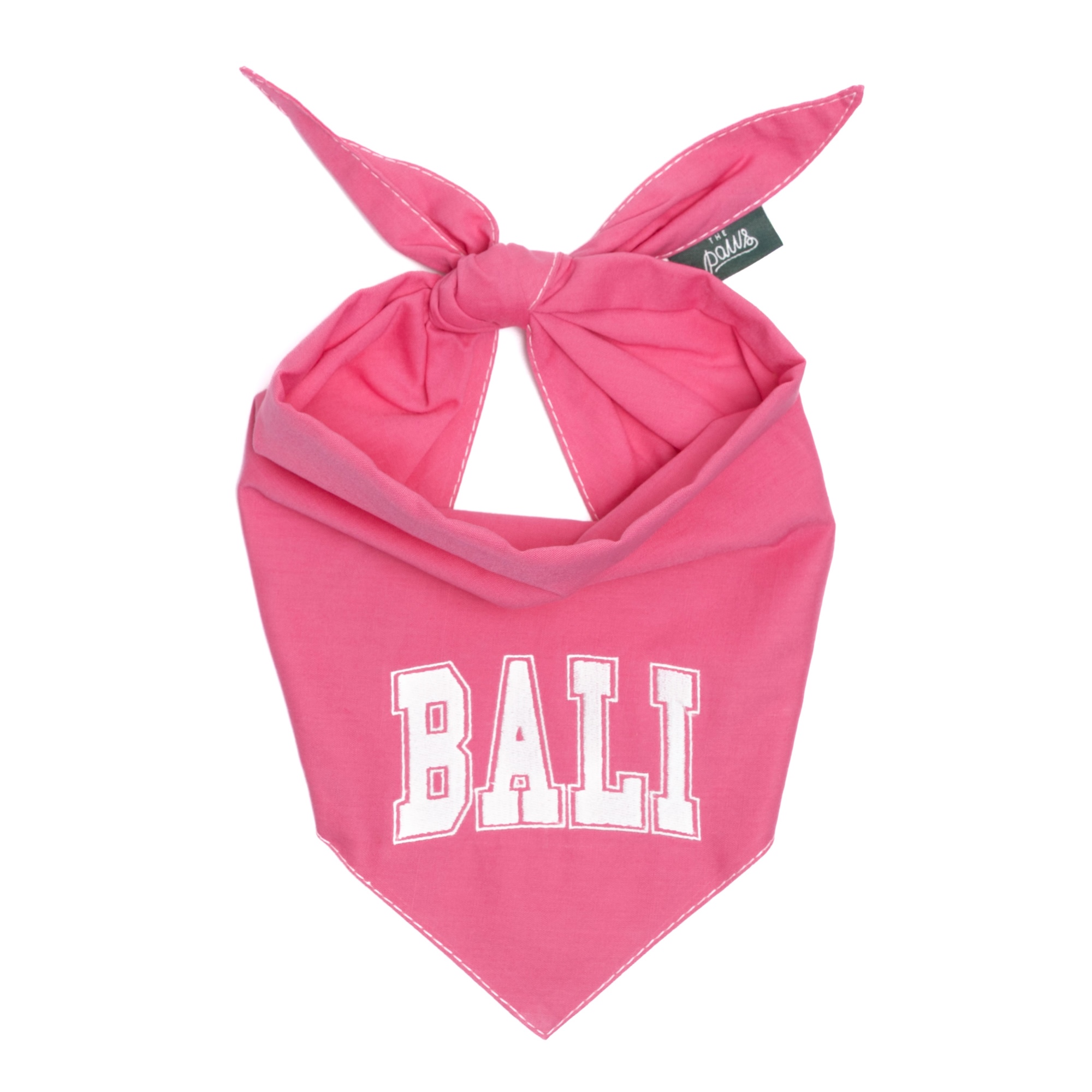 Bali – Pink Embroidery Dog Bandana from The Paws Bali - Pink Embroidery Dog Bandana from The Paws
